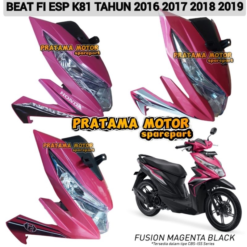 Tameng Body Depan Beat Fi Esp Iss Pink Magenta 2017 2018 2019 Plus Striping/Sticker