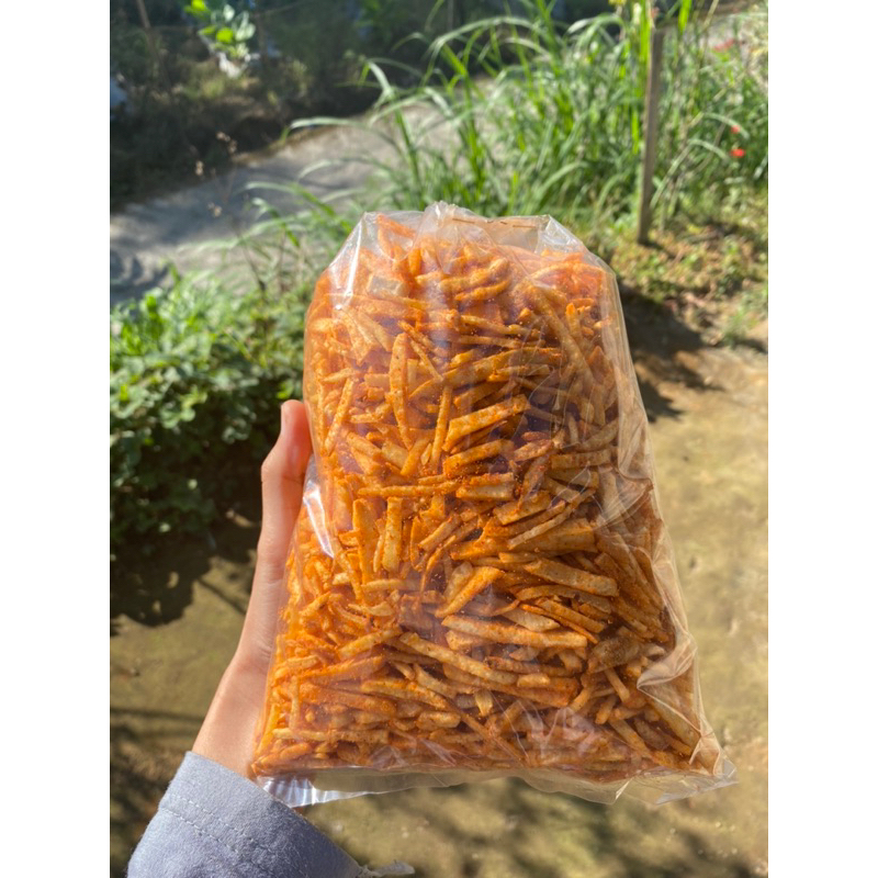 500gram STICK TALAS PEDAS MANIS CEMILAN TALAS GORENG/Jajanan viral/pedas/gurih/jajanan pedas/cemilan