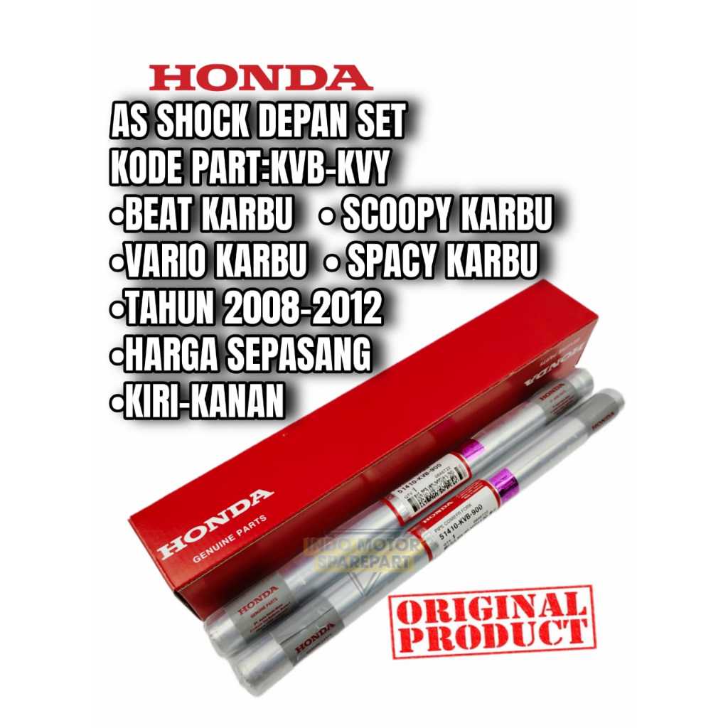 AS SHOCK DEPAN ASLI BEAT KARBU,VARIO KARBU,SCOOPY KARBU,SPACY KARBU ASLI ORGINAL KVB-KVY