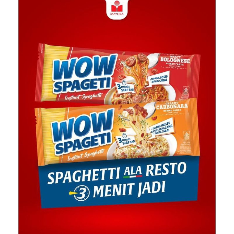 

WOW SPAGETI MEATY BOLOGNESE - SPAGETI INSTANT