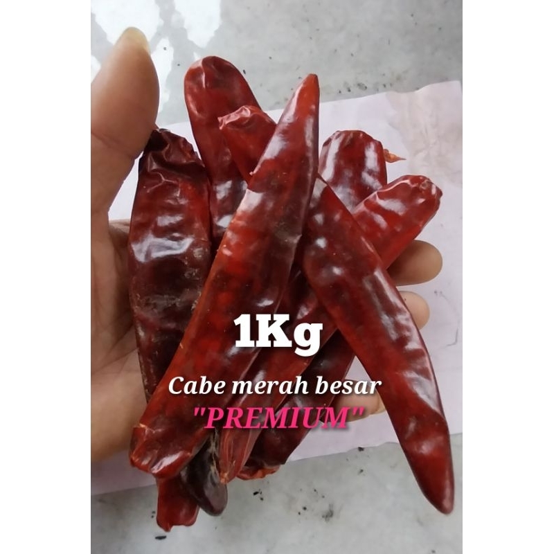 

1Kg CABE MERAH BESAR KERING KUALITAS SUPER BAGUS (tidak pedas)
