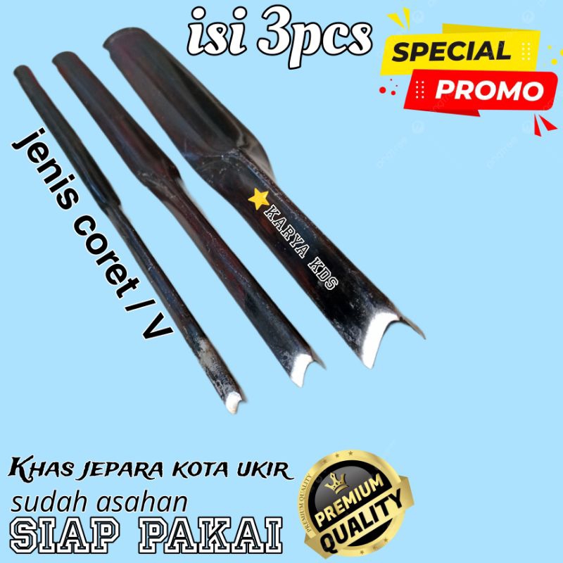 

alat tatah ukir jenis coret/ jenis V isi 3pcs