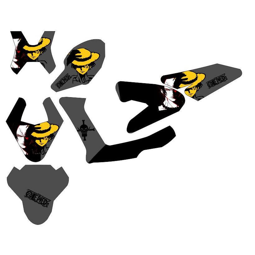 [Decal Anime] Sticker X Ride Full Body Decal Full body Motor Yamaha X Ride 125 - One Piece D Ace