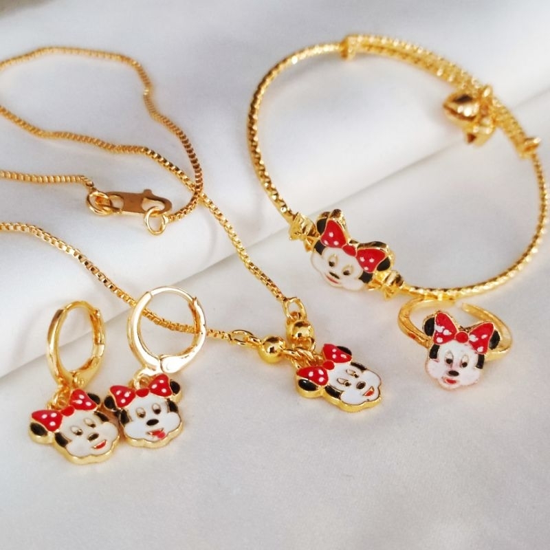 Set Kalung Anak Lengkap Motif Helloktty Unicorn Xuping Antikarat