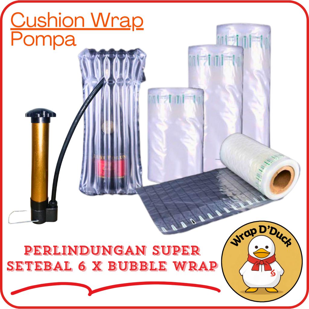 

Wrap D'Duck Cushion 300 Meter Inflatable Bantal Angin Pompa Pengganti Bubble Wrap Packaging Packing