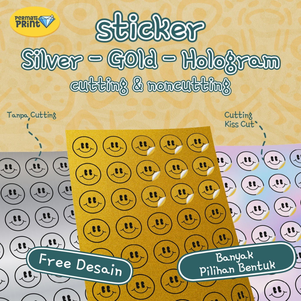 

[HOLOGRAM] Cetak Stiker Label Makanan Custom / Cetak Cutting Stiker Bahan Premium Hologram Gold Silver Stiker Kemasan Makanan Minuman Elegan / Cutting Stiker Kemasan Label Silver Hologram Gold Kemasan Makanan & Minuman A3+ Murah / Sticker Label Makanan