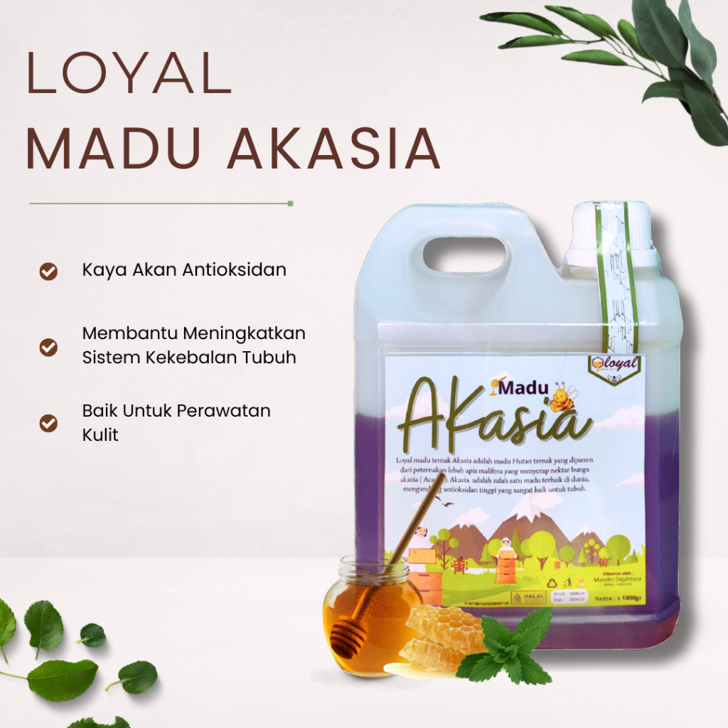 

MADU AKASIA 1KG ASLI - MADU NEKTAR AKASIA KUALITAS TERBAIK - MULTIKHASIAT