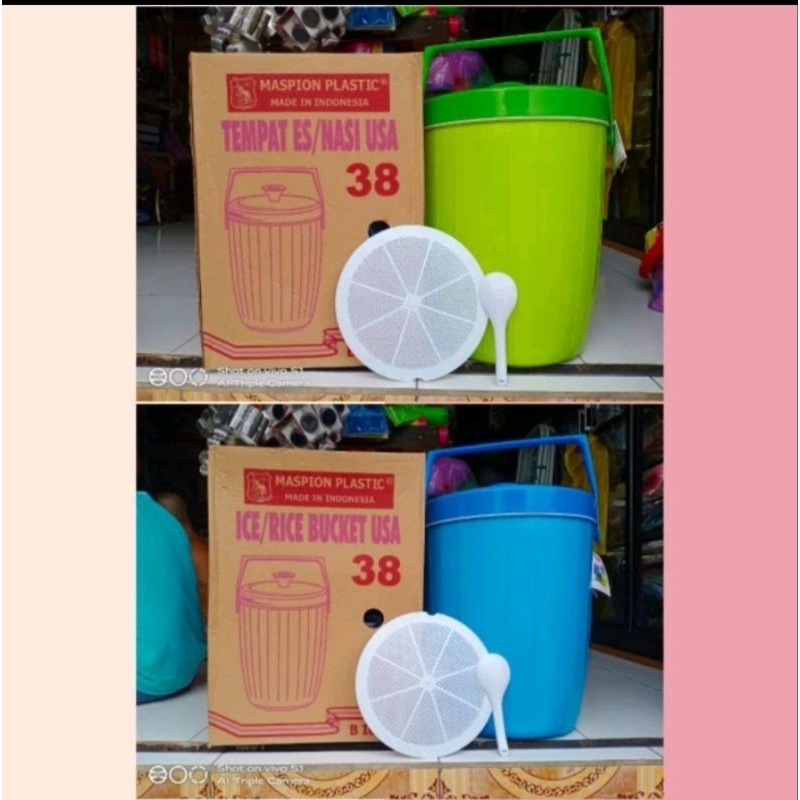 termos nasi maspion 38 liter rice bucket maspion 38