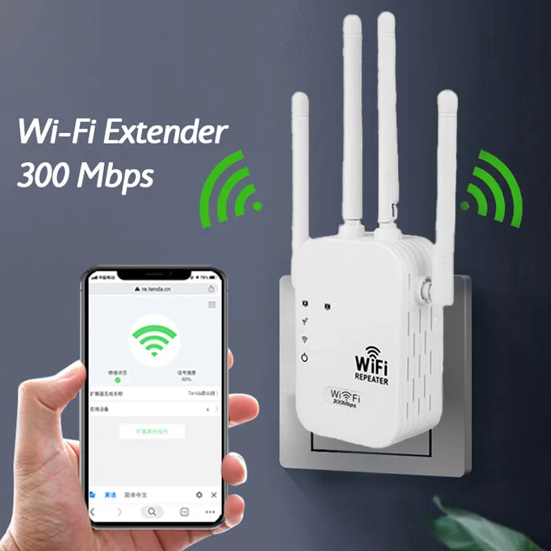 300M Wireless Wifi Range Extender Signal Amplifier Alat Penyambung Wifi Jarak Jauh Wifi Router Boste