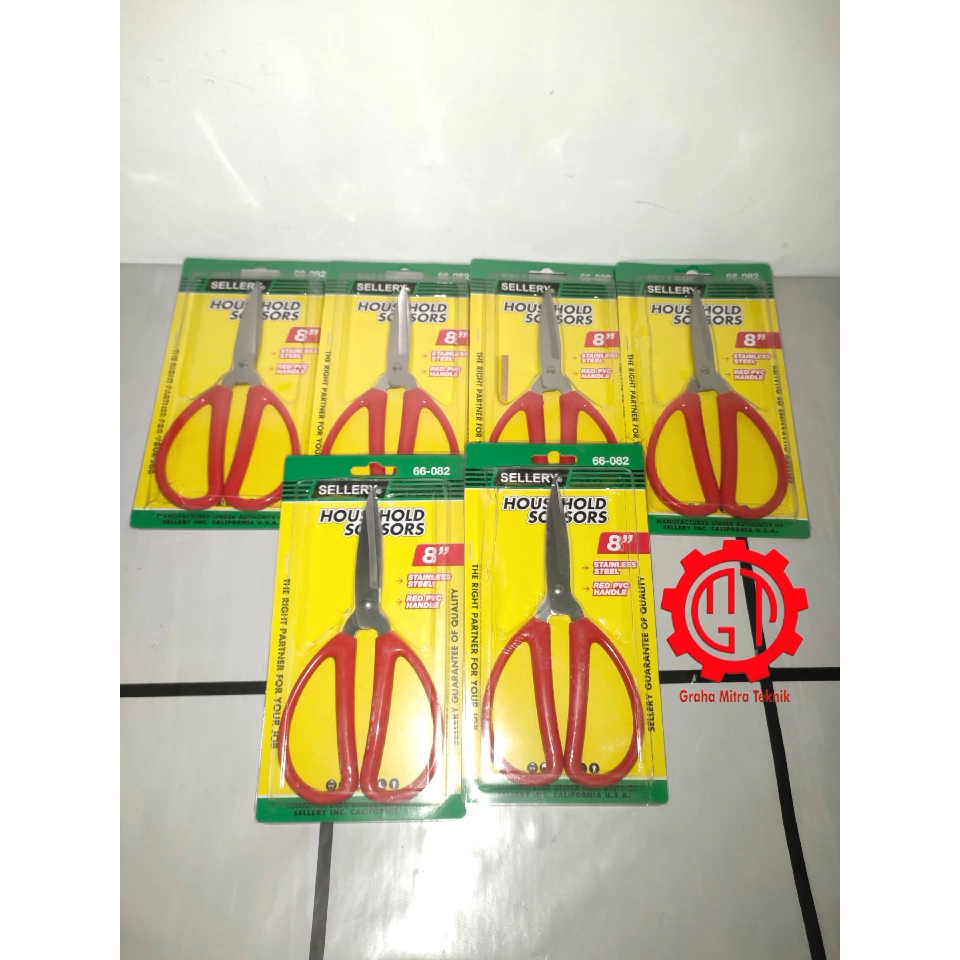 

sellery 66-082 gunting serbaguna 7 inch dan 8 inch scissor kertas kain dus7"dan 8