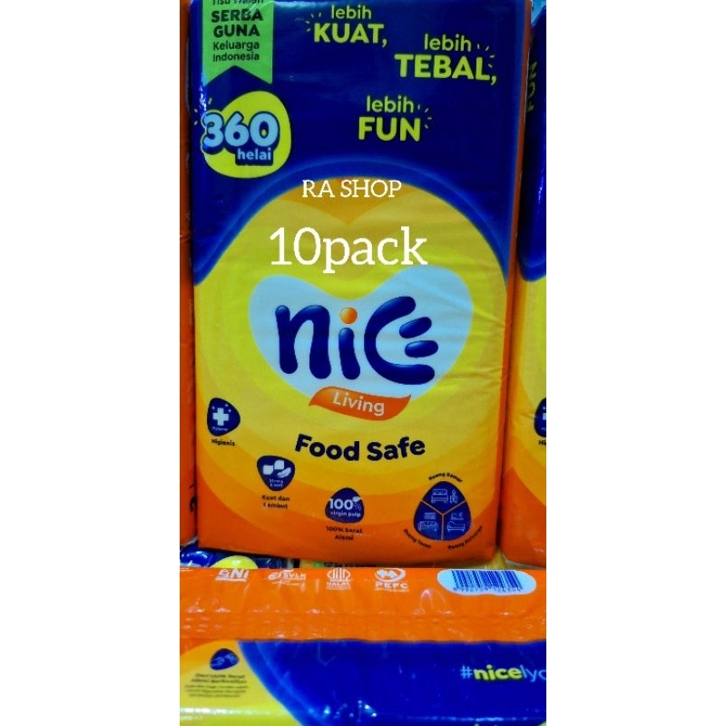 Tisu Nice 360helai dan 500helai x 10pack