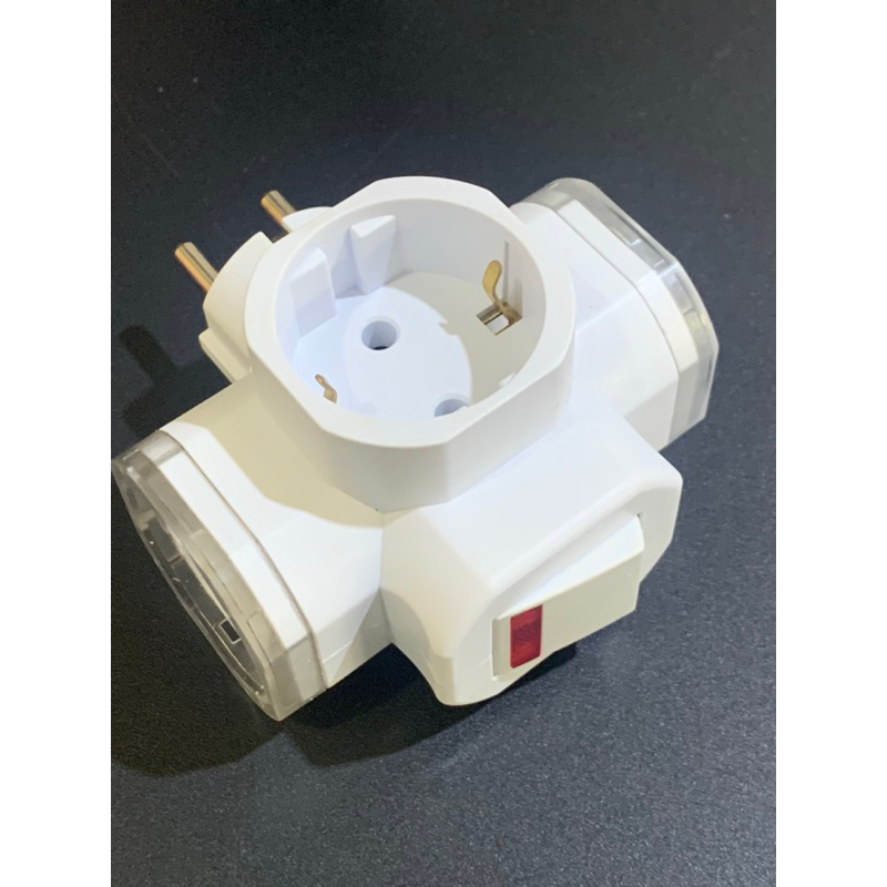 STEKER T MULTI CABANG 3 LUBANG COLOKAN LUMMENT