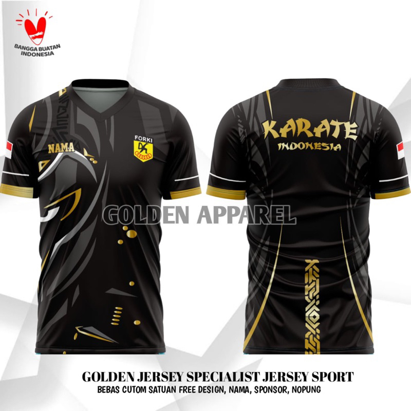 KAOS JERSEY KARATE PRINTING/baju kaos bela diri karate MURAH/kaos jersey karate custom