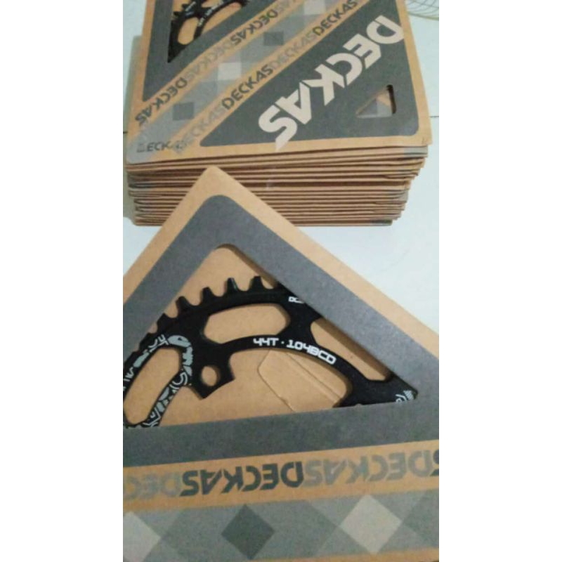 Chainring deckas 44t bcd 104 warna hitam