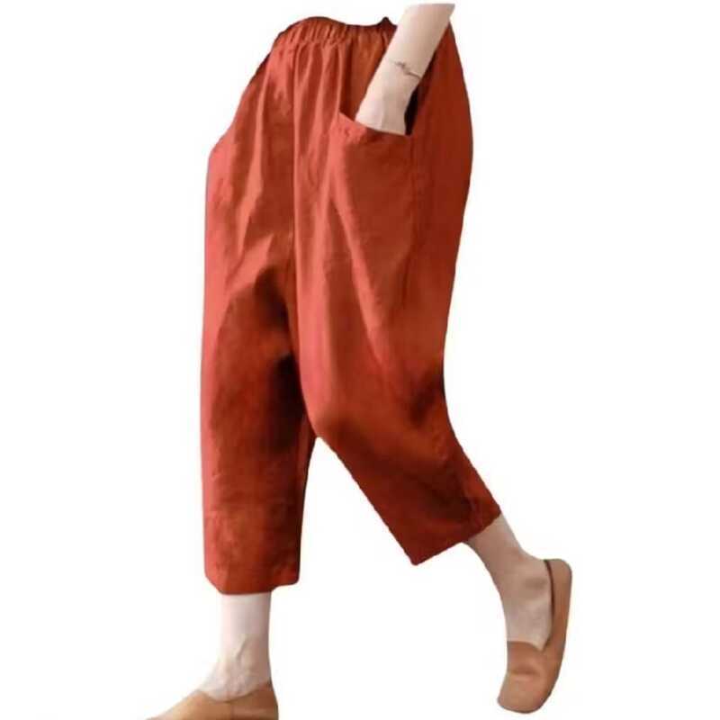 Celana 7/9 Wanita Katun Uniqolo Pants Bahan Cotton Twill Stretch / Celana Big Size Katun Twill