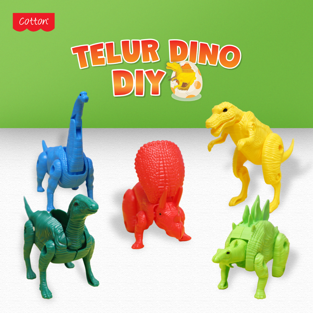 Cotton Mainan TELUR DINOSAURUS Dino Telur Besar Kecil Murah Mainan Hadiah Anak Terbaru Unik Laki Lak