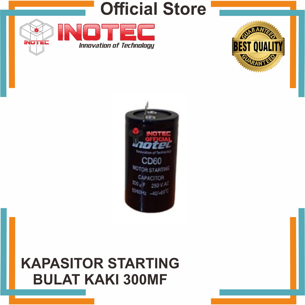 KAPASITOR 300MF BULAT INOTEC , KUALITAS TINGGI