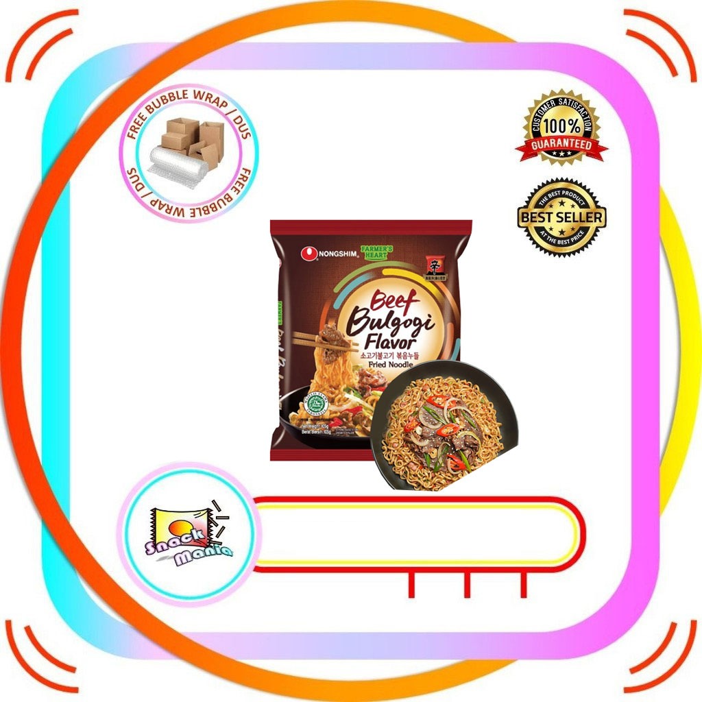 

Nong Shim Nongshim Beef Bulgogi Fried Noodle 105 gr Mie Korea