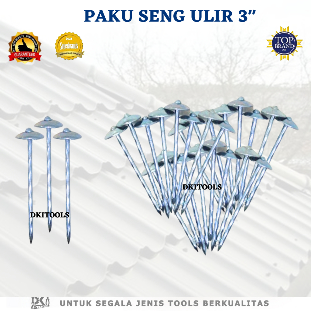 Paku Seng Ulir / Paku Seng / Paku Asbes Ulir 3 Inch 1KG