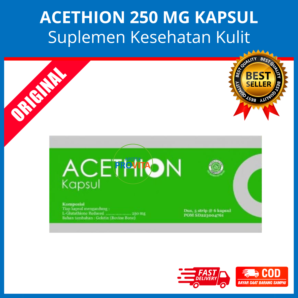 ACETHION 250 MG KAPSUL - Suplemen Kesehatan Kulit Glutathione