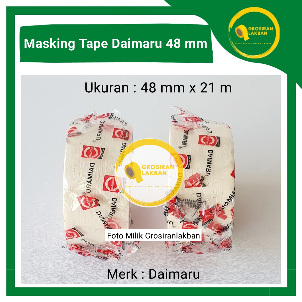 

Masking Tape 2 Inch Lakban Kertas 48mm x 21m Daimaru Plakban Selotip