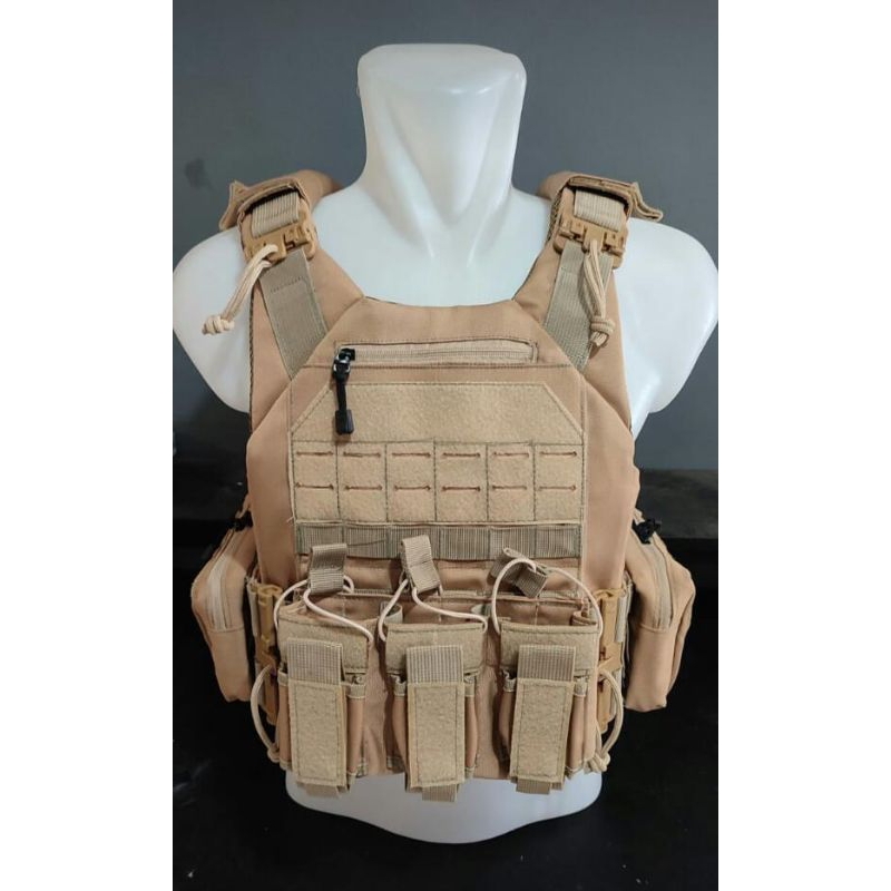 Rompi bodyvest army coklat tan rompi tni brimob untuk satgas body vest kevlar tactical rompi militer