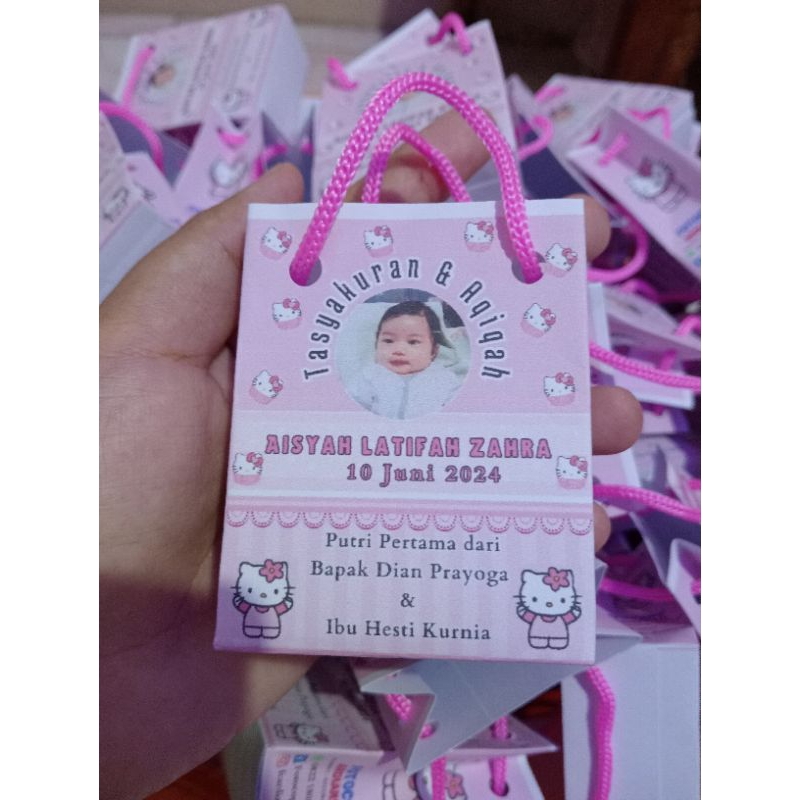 

Paper Bag Telur Tasyakuran Aqiqah pink.