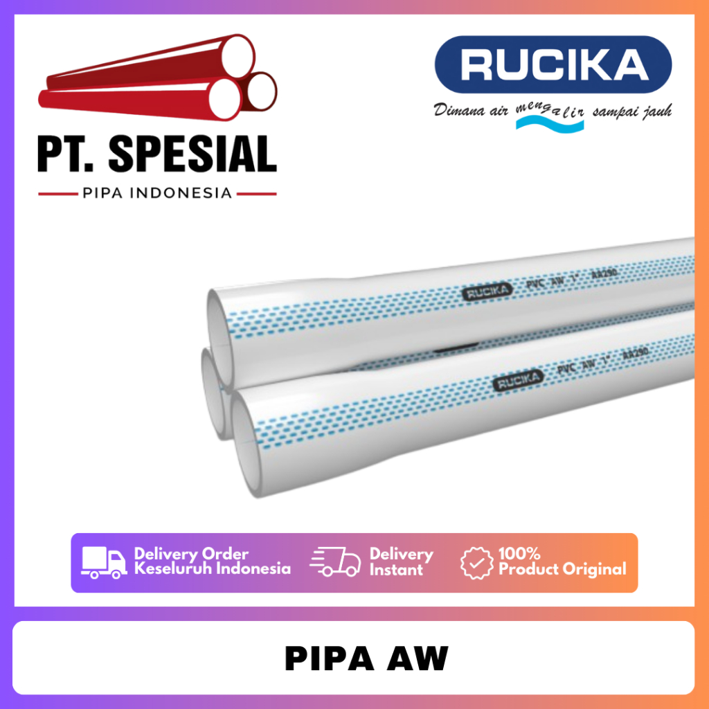Pipa PVC AW Standard Rucika 10" Pipa PVC Rucika - 09