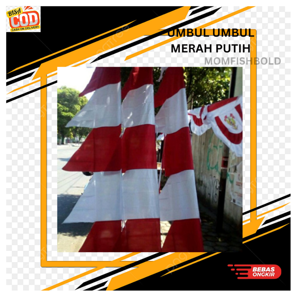 UMBUL UMBUL BENDERA MERAH PUTIH AGUSTUSAN SEGITIGA