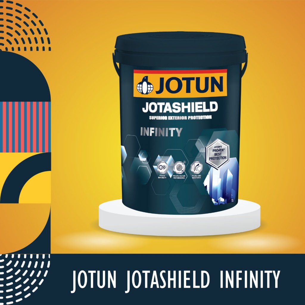 JOTUN JOTASHIELD INFINITY CAT TEMBOK EXTERIOR WARNA PUTIH KEMASAN 20 LITER