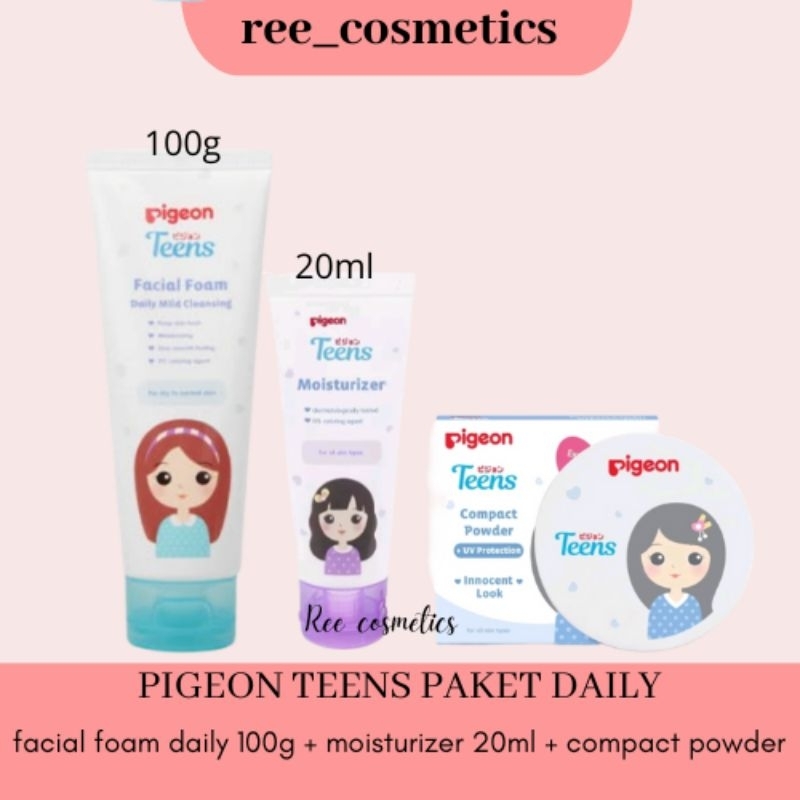 [PAKET DAILY] PIGEON TEENS Paket Lengkap Daily Kit | Skincare Remaja