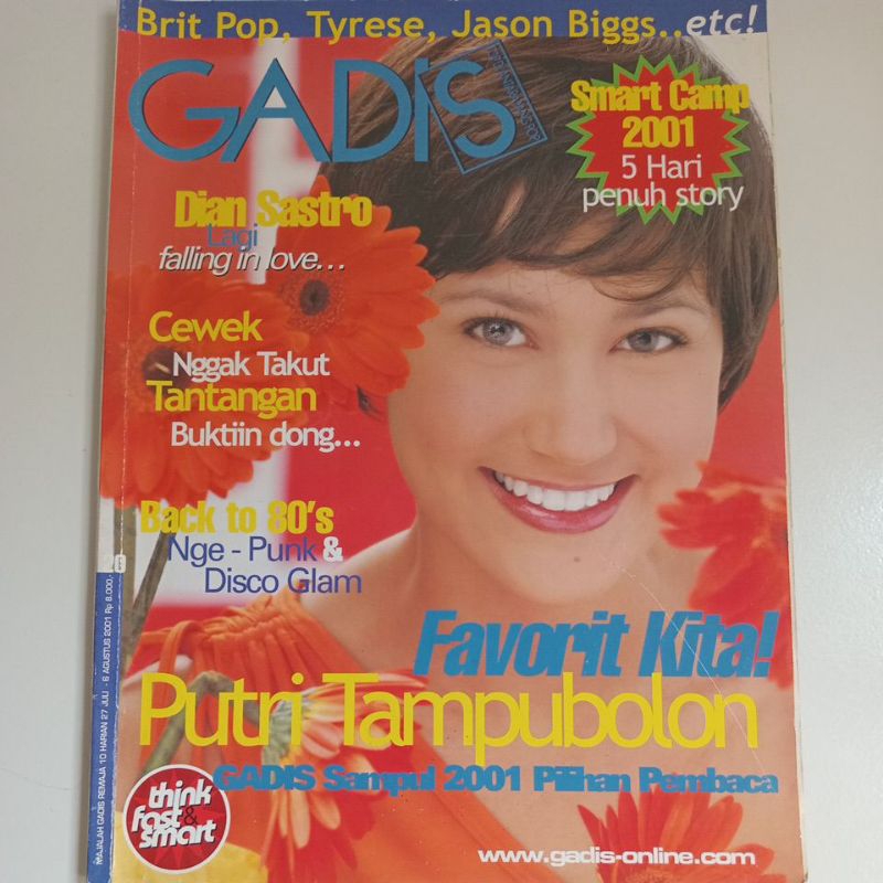 Majalah Gadis Tahun 2001 Cover Kemenangan Putri Tampubolon