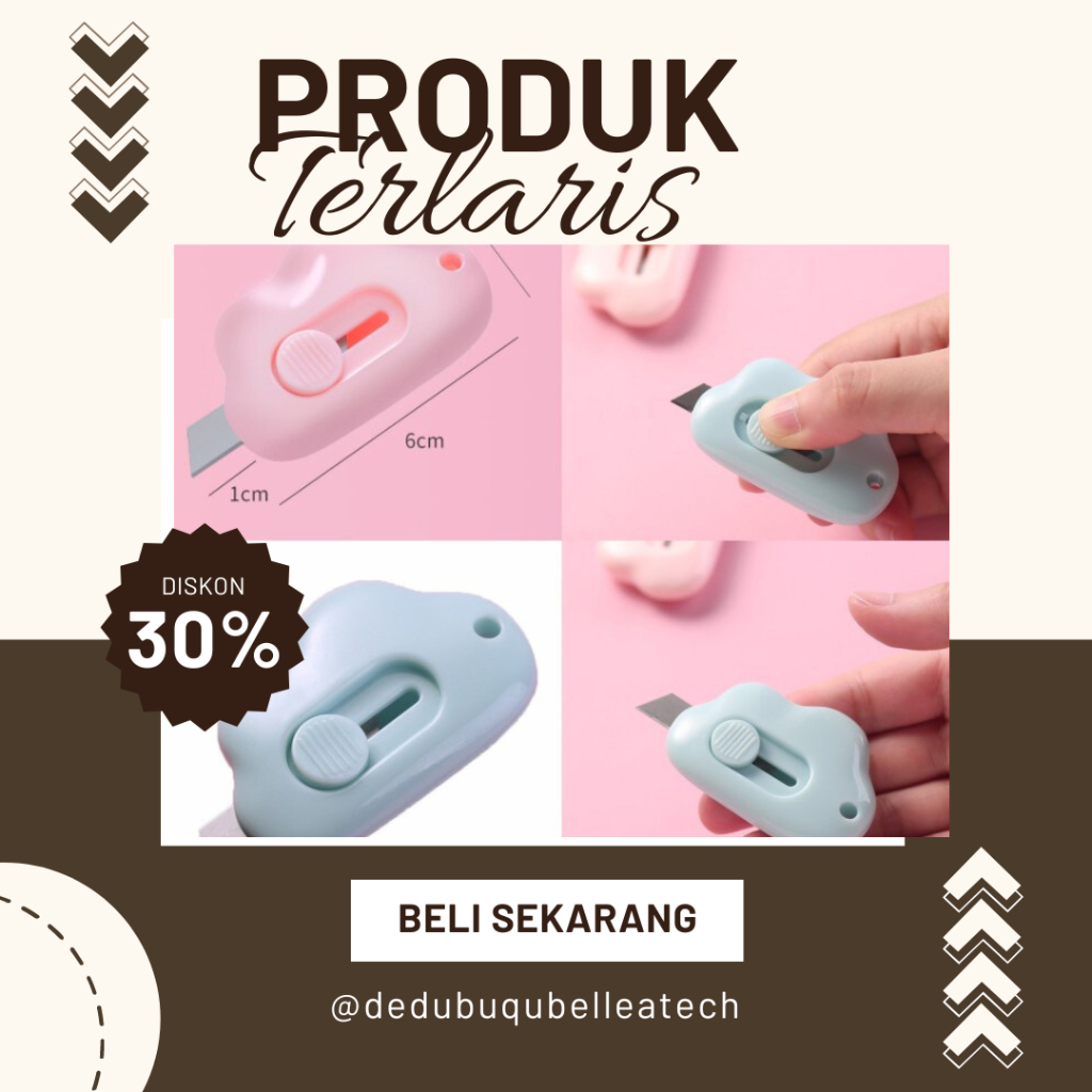 

Cutter Mini Pisau Silet Kater Awan - Solusi Pemotongan Serbaguna||Kater Awan Tajam Awet Pocket Knife