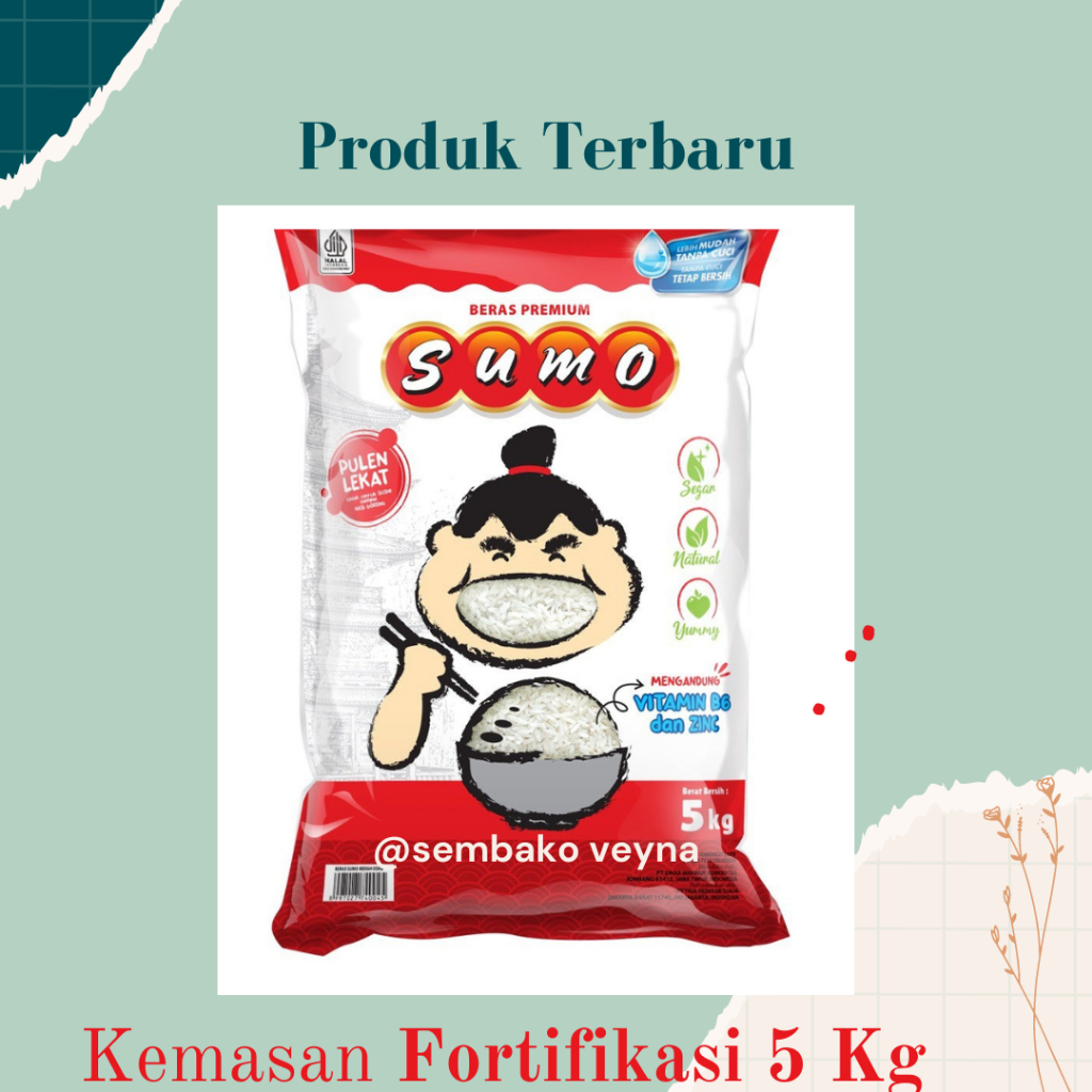 

Sumo Beras Premium Kemasan Merah Fortifikasi Murah 5kg