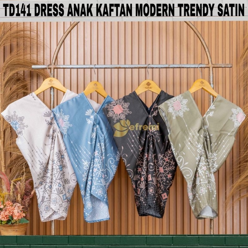 TD141 KIDS KAFTAN BATIK ANAK PEREMPUAN/KAFTAN BALITA/ KAFTAN BATIK SATIN PREMIUM/KAFTAN SARIMBIT ANA