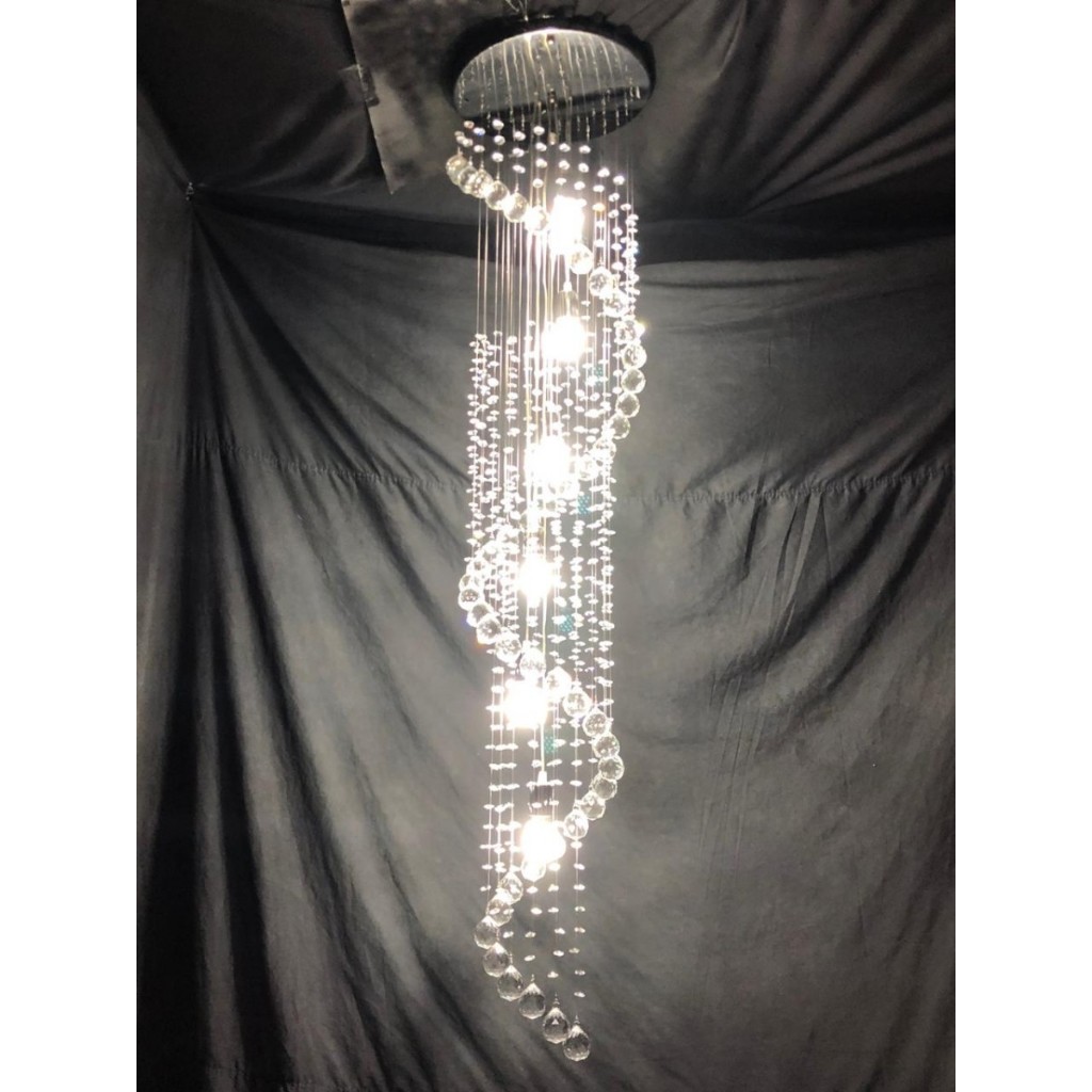 Lampu plafon kristal senar void tangga raindrop senar 1119