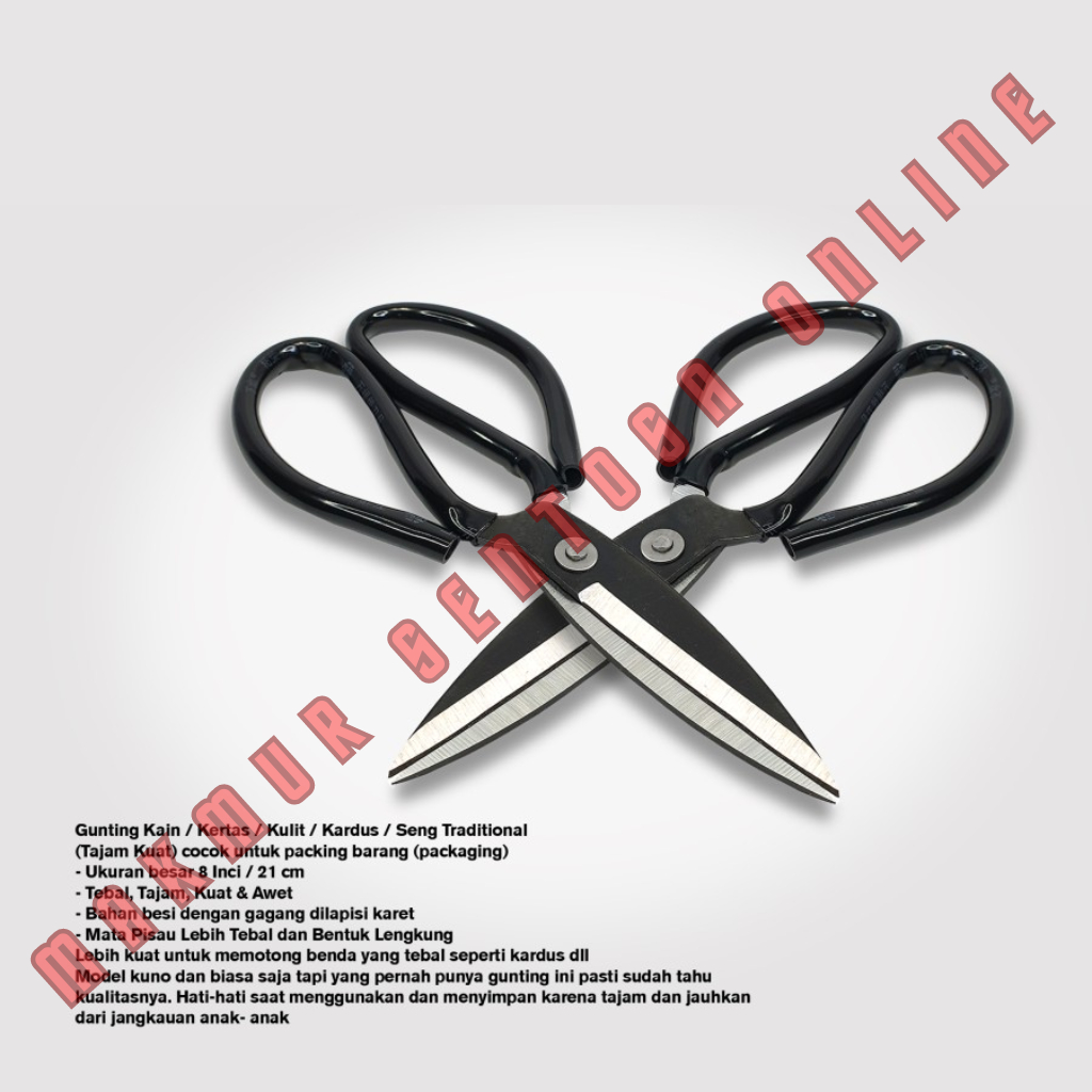 

Gunting Seng Kodok Tebal Gunting Pemotong Kertas Karton Kardus Kulit Kain 8" inch