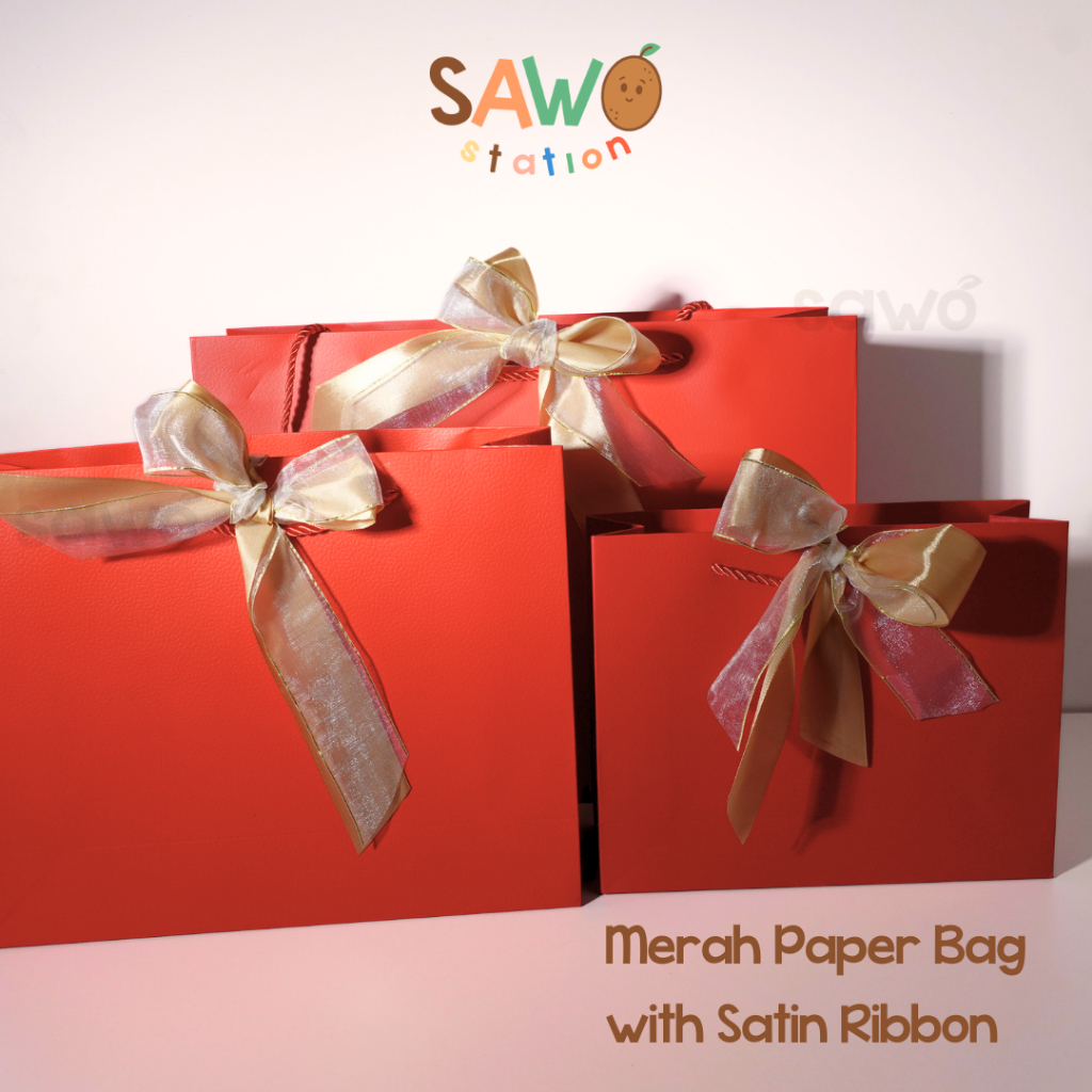 

Paper Bag Merah Termasuk Pita Double| Elegant Plastik Kado Kantong Kertas Bingkisan Hadiah