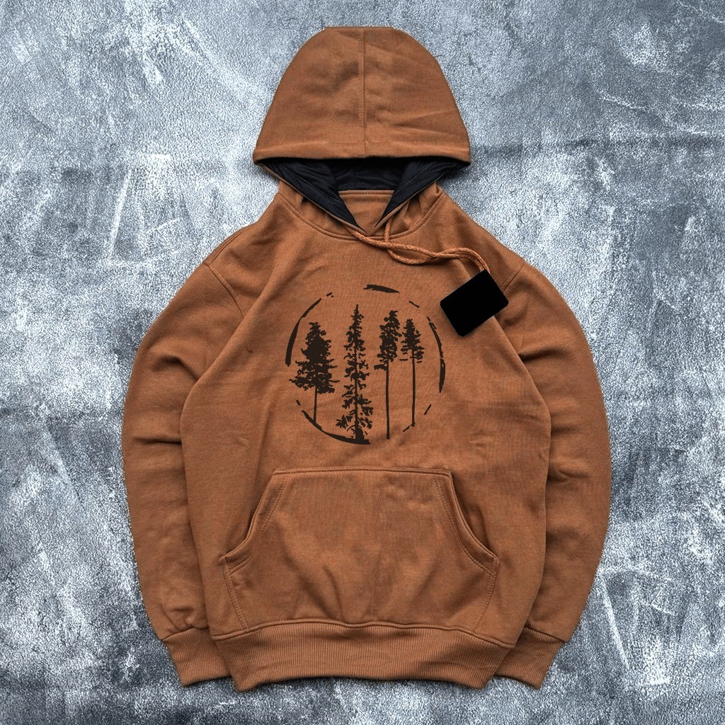 HOODIE MUSTARD FOREST UNISEX CEWE COWO ORIGINAL