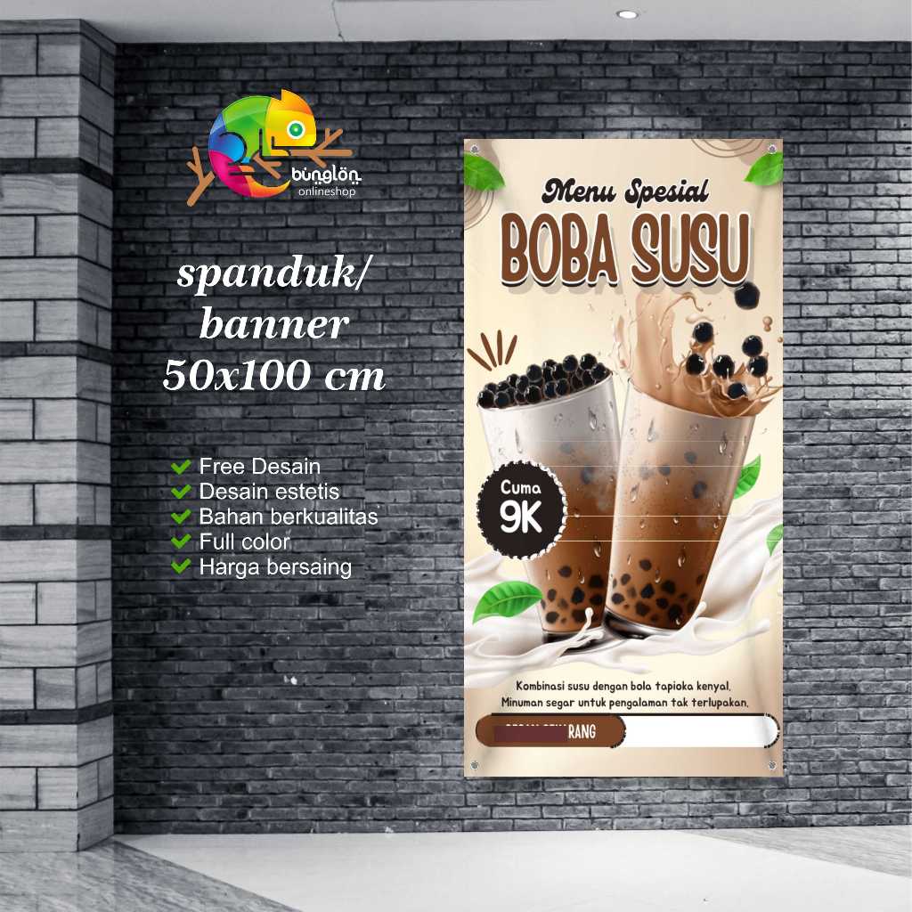 Spanduk Banner Boba Drink