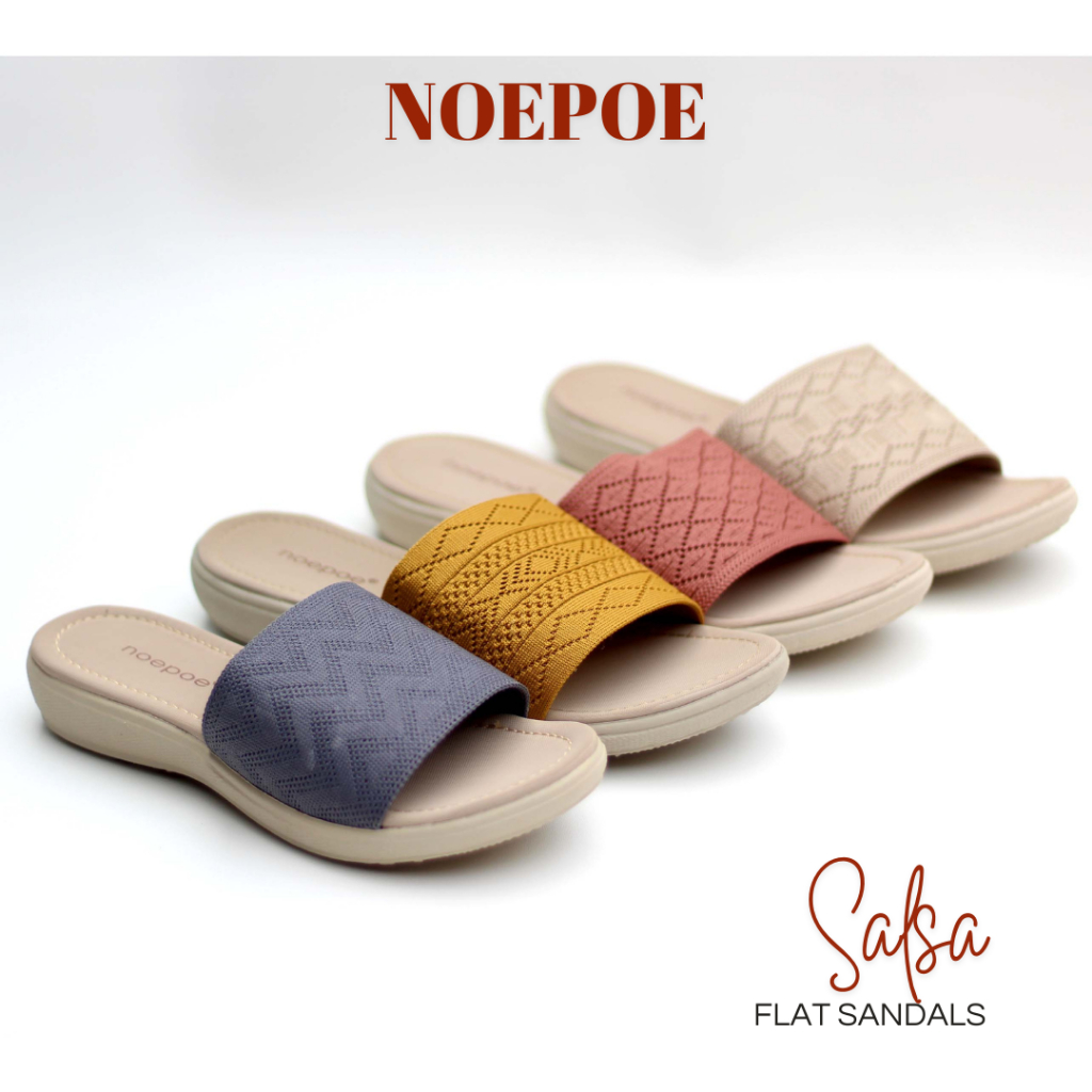 Sendal Wanita Noepoe Sandal Wanita Rajut Sandal Cewek Flatshoes Sandal Slop Sandal Selop Wanita