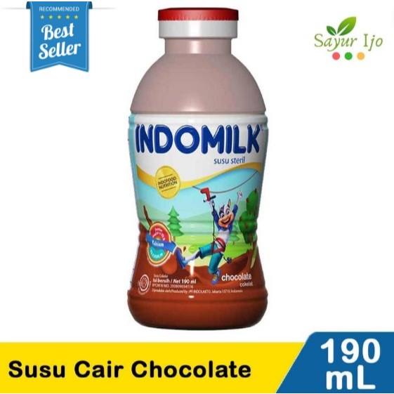 

Indomilk Susu Cair Coklat 190 ML / Botol Fresh Chocolate Milk UHT Segar