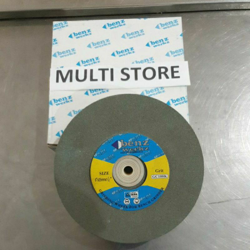 PROMO  BENZ Batu Gerinda duduk 6" × 25mm / batu poles akik / mata poles batu / mata poles pisau