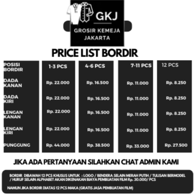 Bordir Custom Nama Logo Emblem Patch Tempel bisa Timbul 3D - GROSIR KEMEJA JAKARTA