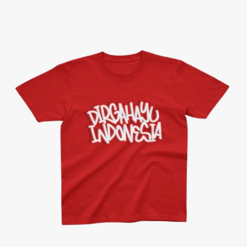 KAOS ANAK ANAK SPESIAL HUT RI SOFT COTTON HUT RI MOTIF DIRGAHAYU