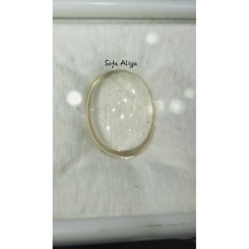 Batu Natural Permata Kecubung Rambut Emas