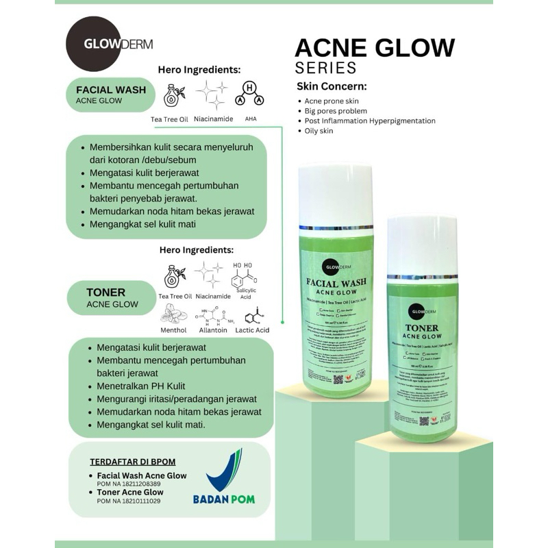 SABUN DAN TONER ACNE GLOWDERM