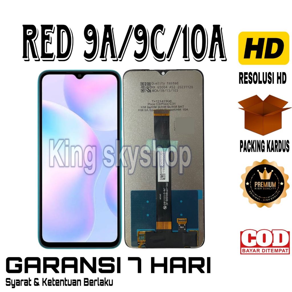 Lcd Touchscreen Xiaomi Redmi 9A / Redmi 9C / Redmi 10A / Lcd Redmi 9A / Redmi 9C Fullset