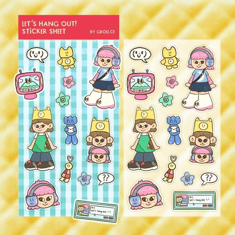 

Groll.cee - Let’s Hang out sticker sheet