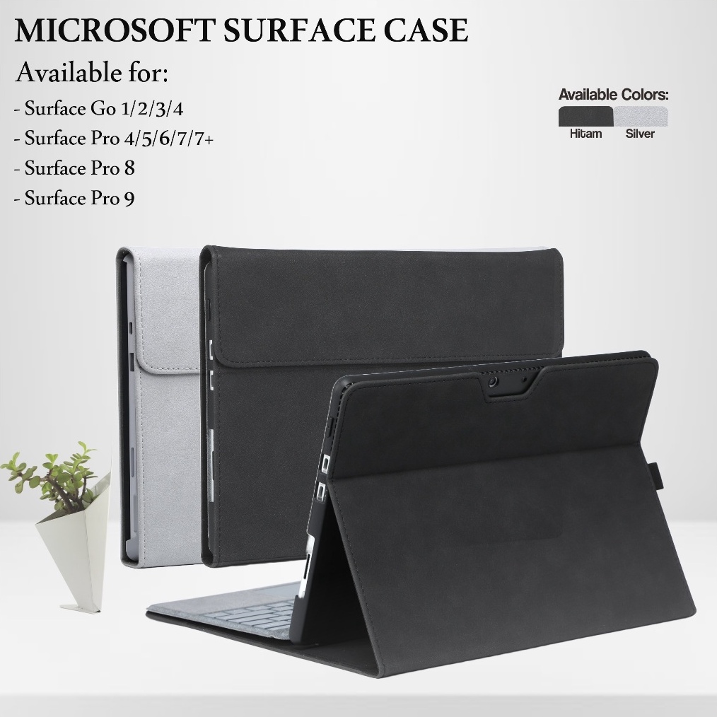 KODE I59I Case Casing Microsoft Surface Pro 9 8 7 7 Plus 6 5 4 Surface Go 4 3 2 1 Cover Leather